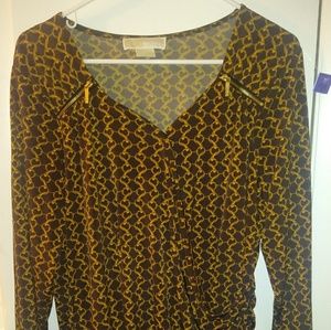 Michael Kors black and gold top